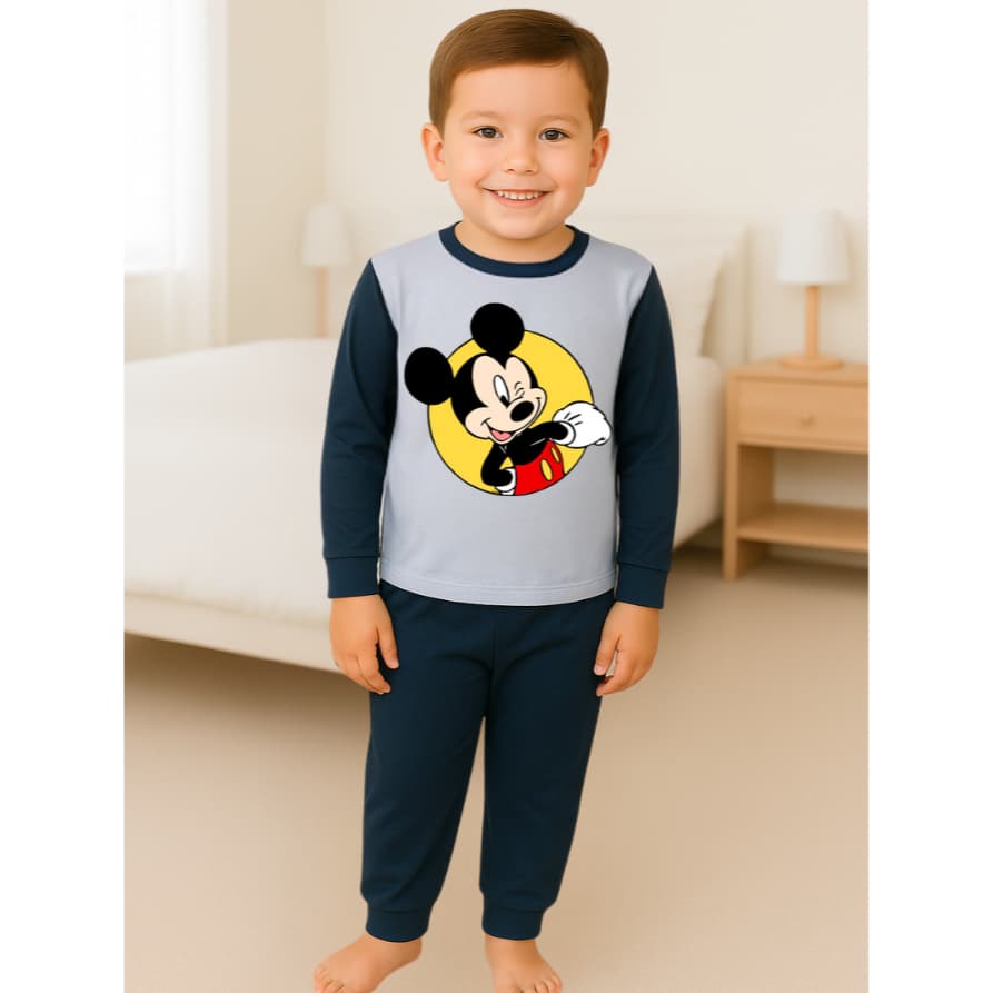 Pijama Infantil Menino Ou Menina Estampado Manga Longa
