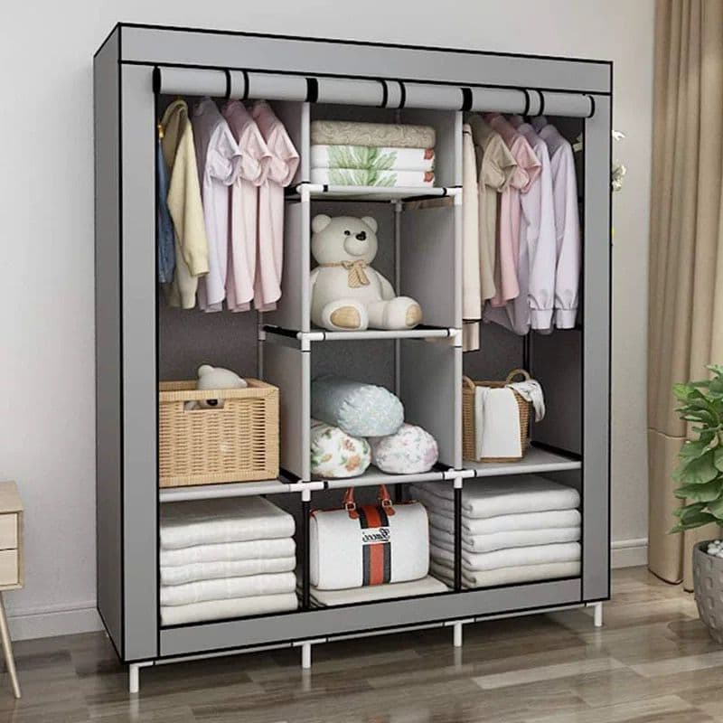 Guarda Roupa Dobrável Organizador De Roupas Armário de Roupa Multifuncional Portátil com Ziper