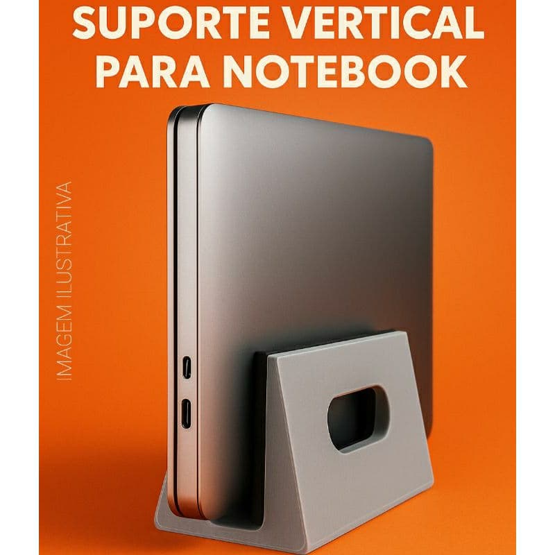 Suporte Vertical para Notebook e Laptop 3D Impresso - Organizador de escritório