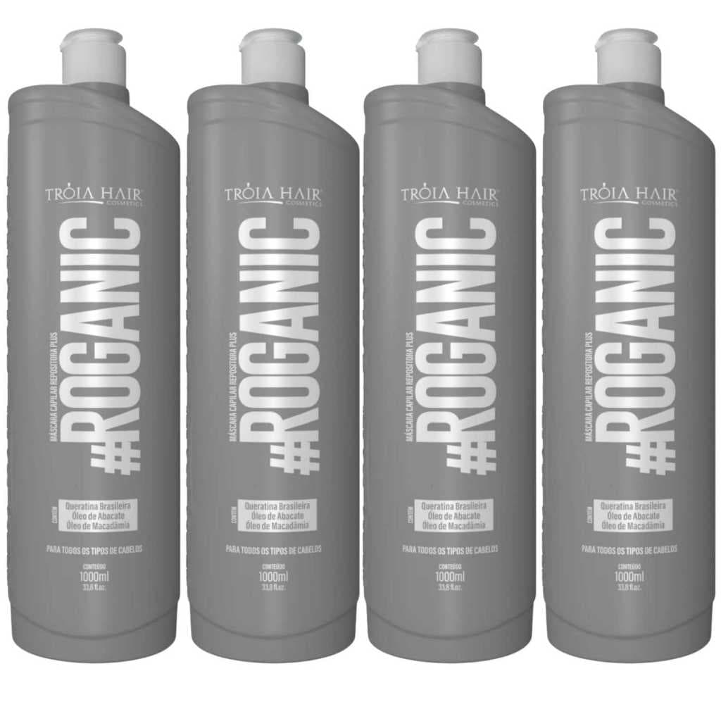 4 Ativo Roganic Escova Progressiva Premium 1L - Troia Hair
