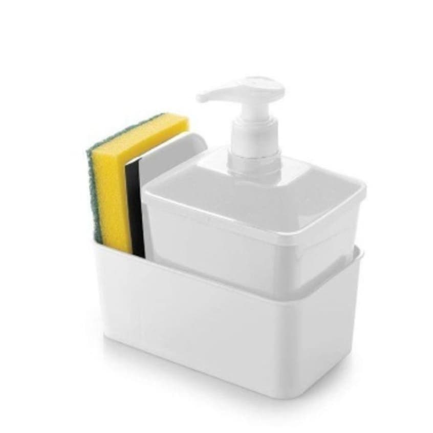 Kit Porta Detergente C/Rodo de Pia Plasútil-Cores Sortidas