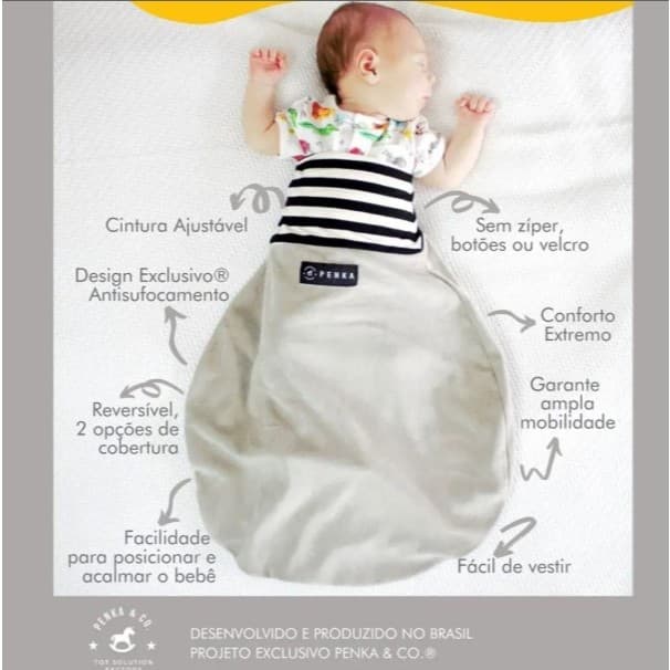 Saco de dormir reversível penka Tom tamanho 2 (9 a 18 meses)