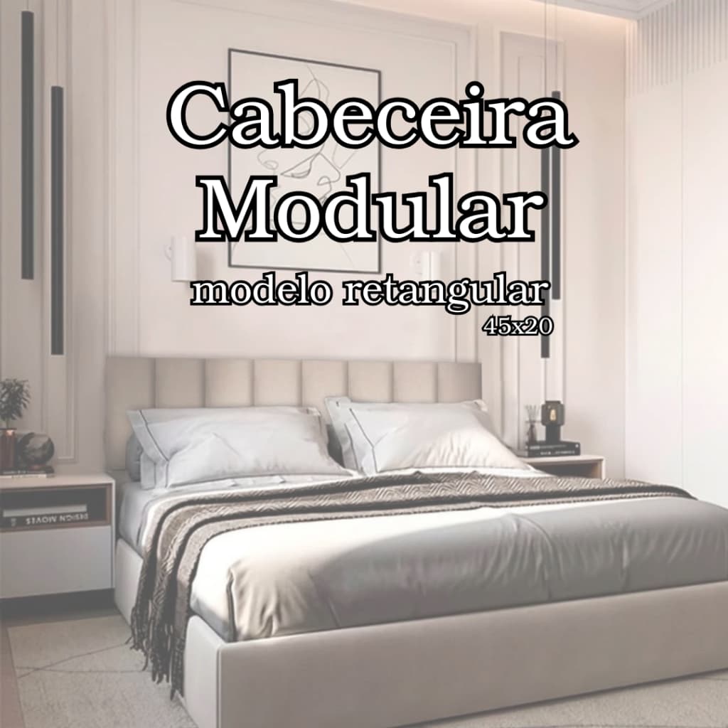 Cabeceira Modelo Retangular - 45x20