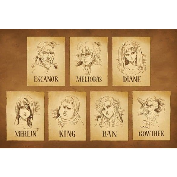 placas decorativas 7 pecados cartaz de procurado nanatsu no taizai engravado no mdf
