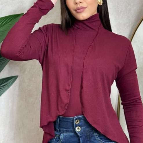 KIT Cacharrel e Casaquinho Feminino Premium Blusa Feminina Casaco