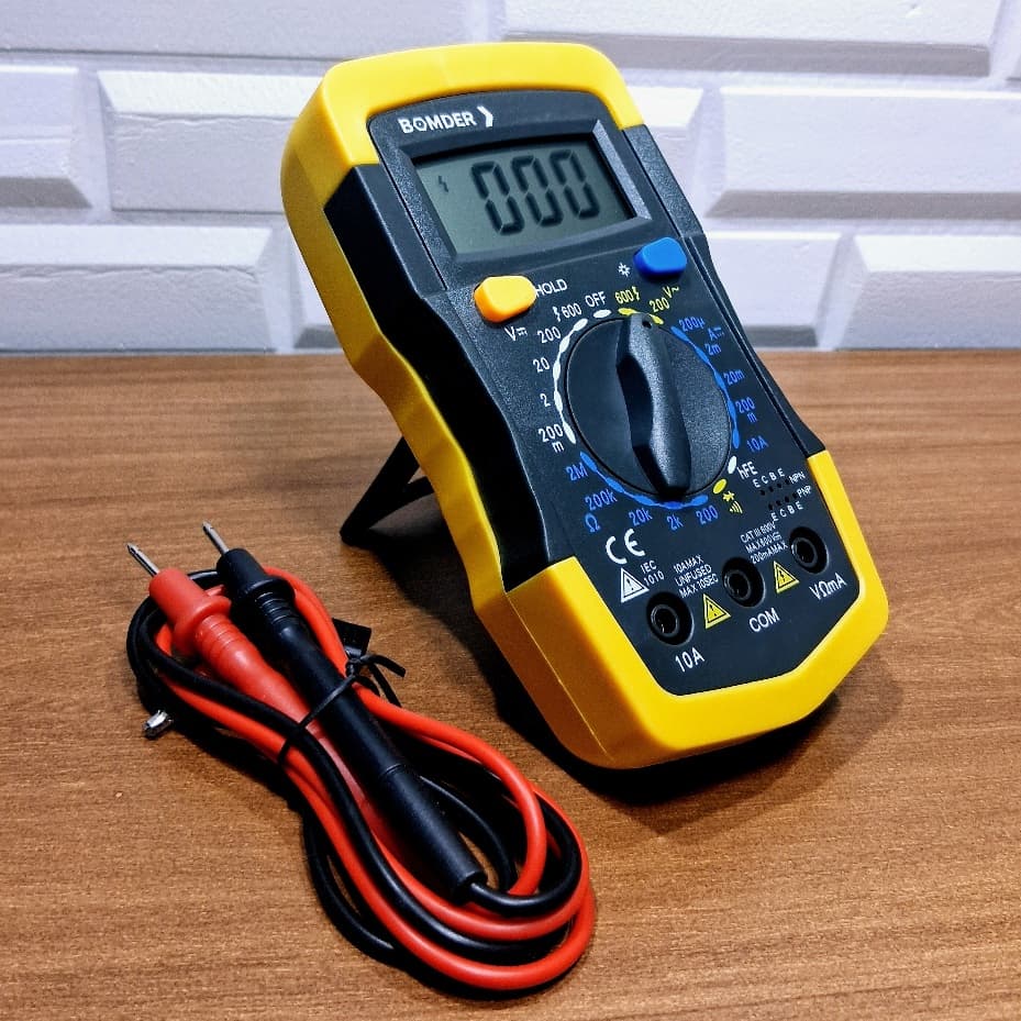 Multímetro Digital Portátil Tela LCD /Tester AC/DC Amperímetro Voltímetro Medidor Resistencia Diodo