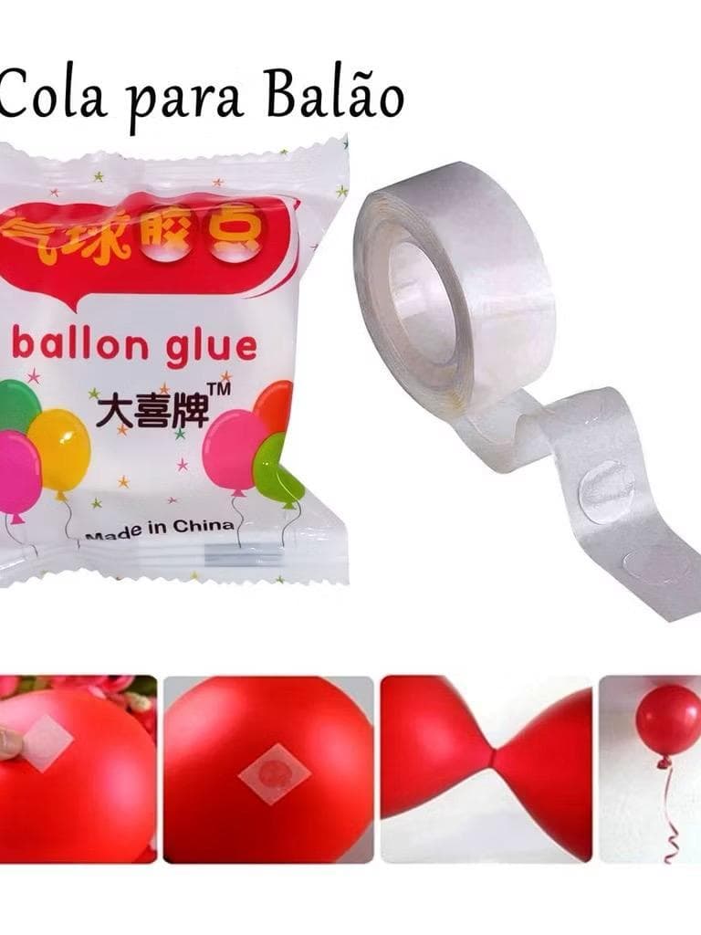 Fita Com Pontos de Gota Cola Adesivo Para Bexiga Balão Festa Decoração