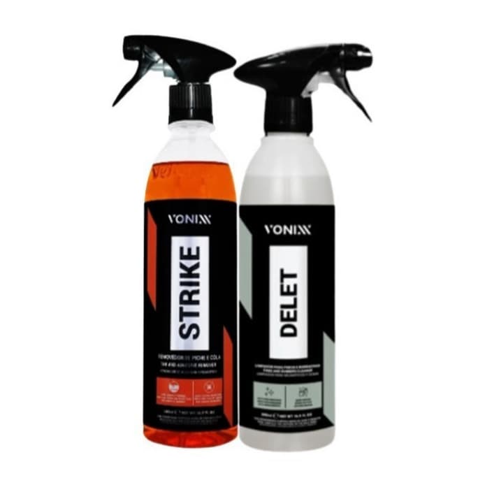 Kit Removedor de Cola e Piche Limpador de Pneus e Borrachas 500ml Vonixx Strike Delet