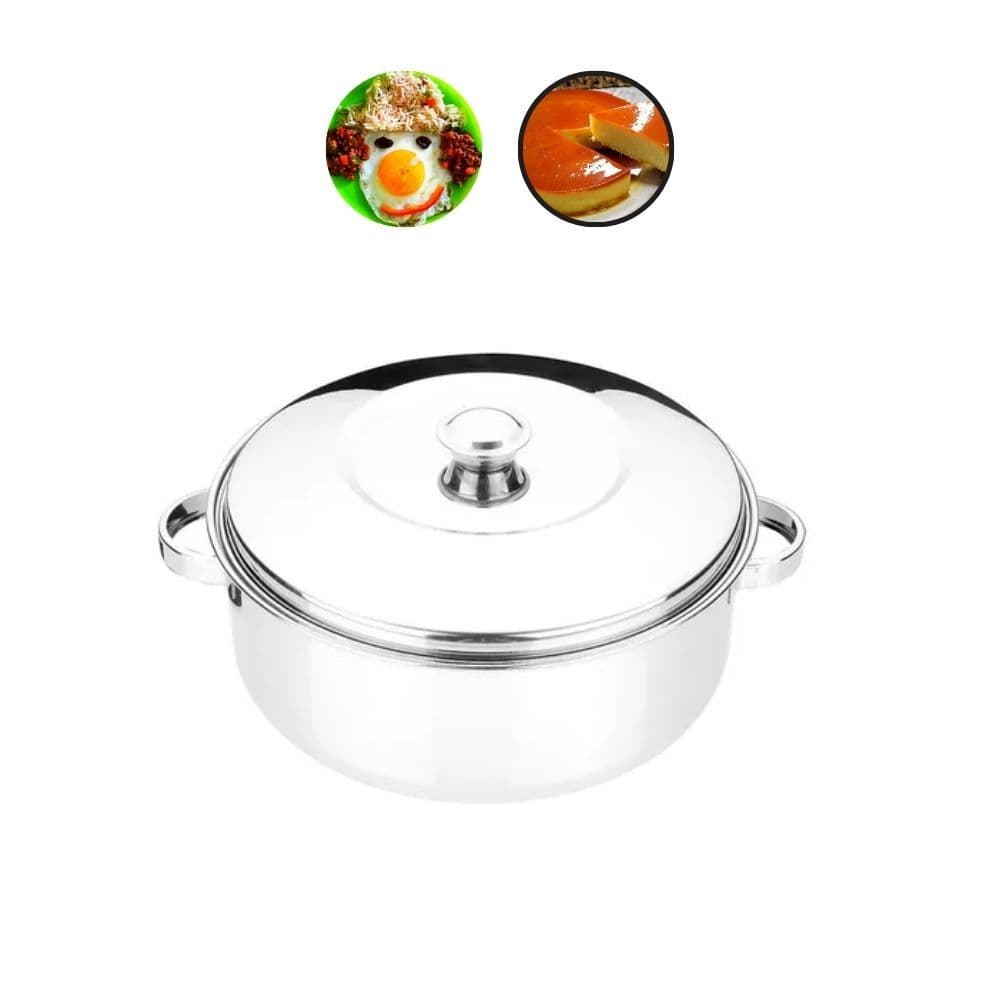 Panela Caçarola Aço Inox 12 Litros Grande Avulsa com Tampa