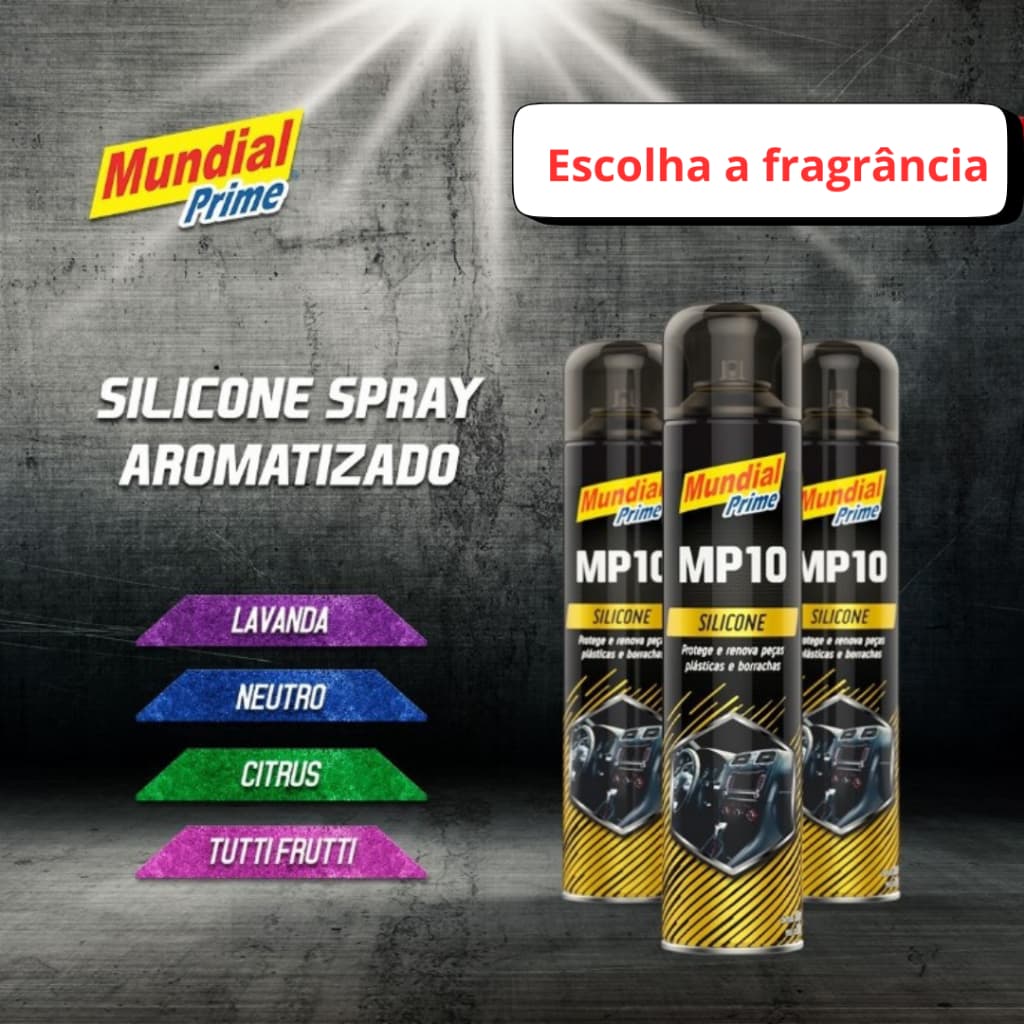 Spray de Silicone Automotivo MP10 300ml Mundial Prime Fragrâncias