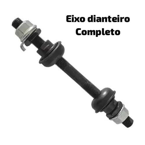 Eixo Dianteiro Completo C/ Caixa Colar de Esferas 3/8x140mm Bicicleta Bike 16 20 24 26