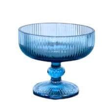 Jogo de 6 Taça Para Sobremesa Grafiatto Vidro 310ml 6pç Versalhes Azul - Unik Home