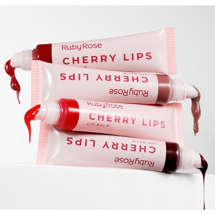 Lip Balm Cherry Ruby Rose - Hidratação com Sabor e Aroma Irresistível