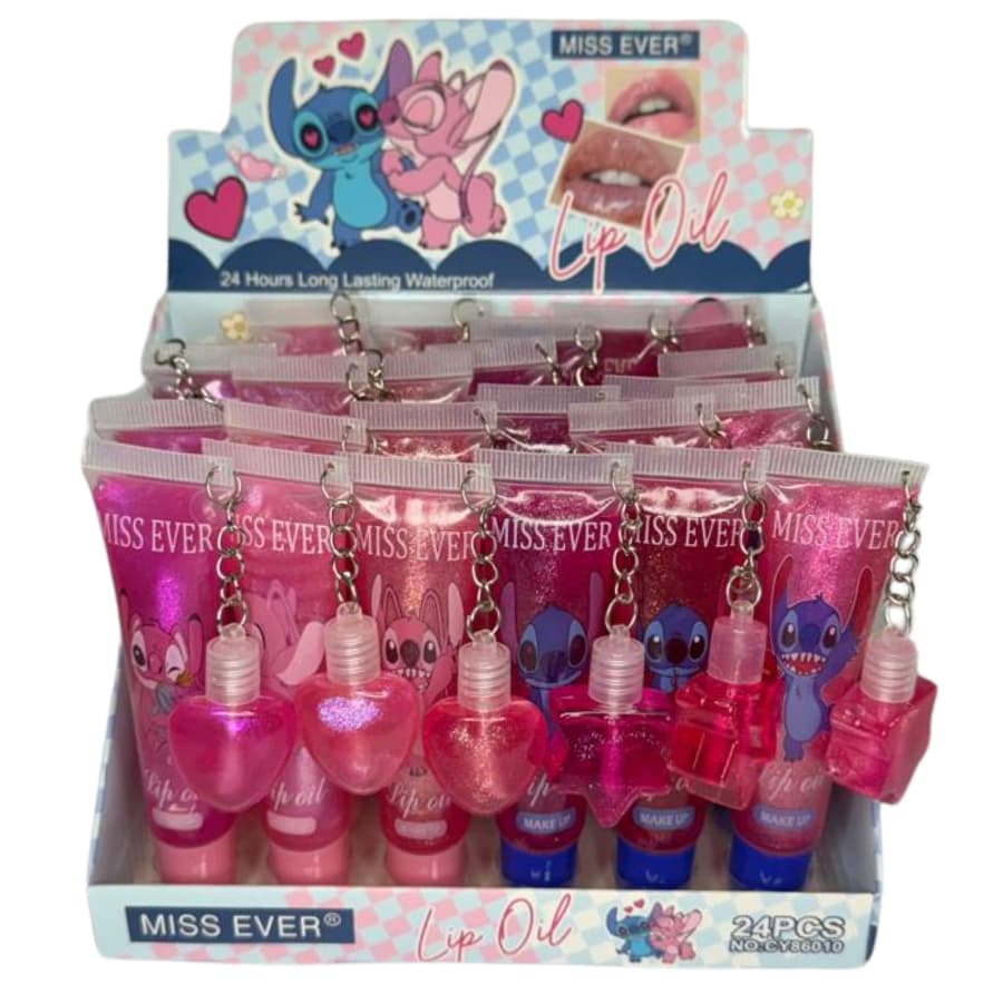 GLOSS STITCH GLITTER + CHAVEIRO LIP GLOSS LILO & STITCH NOVIDADE
