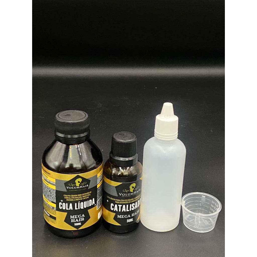 Cola Líquida Para Confecção Para de Mega Hair Invisível 100 ML Com Frasco E Um Medidor