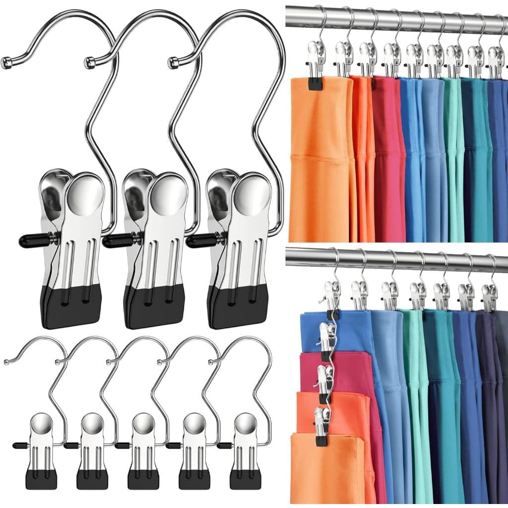 Kit 5/10/15 Mini cabide de calça roupas grampos cabide para calça jeans inoxidáveis multifuncionais