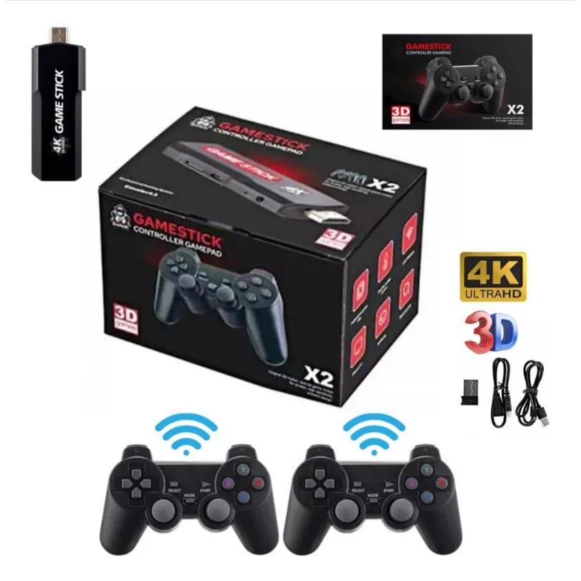 Video Game Stick Jogo GD10 Console 30mil Jogos 2 Controles Portátil Para TV Retro Video Game Lancamento Video Game