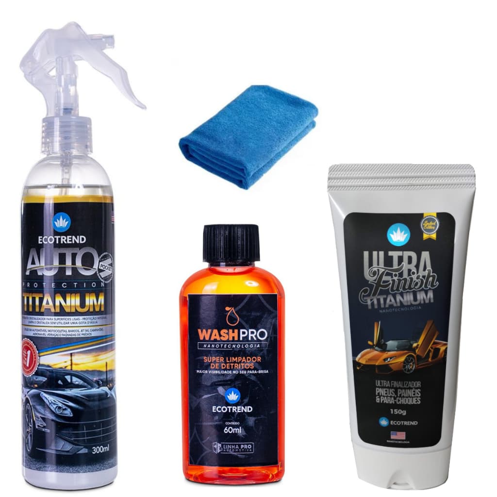 Auto Protection + Washpro + Ultra Finish TITANIUM Renovador ECOTREND SOUTH AMERICA