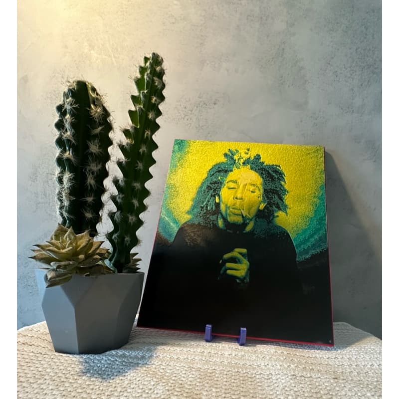 Quadro Decorativo Bob Marley em 3D – Arte Impressa Colorida 21x26cm