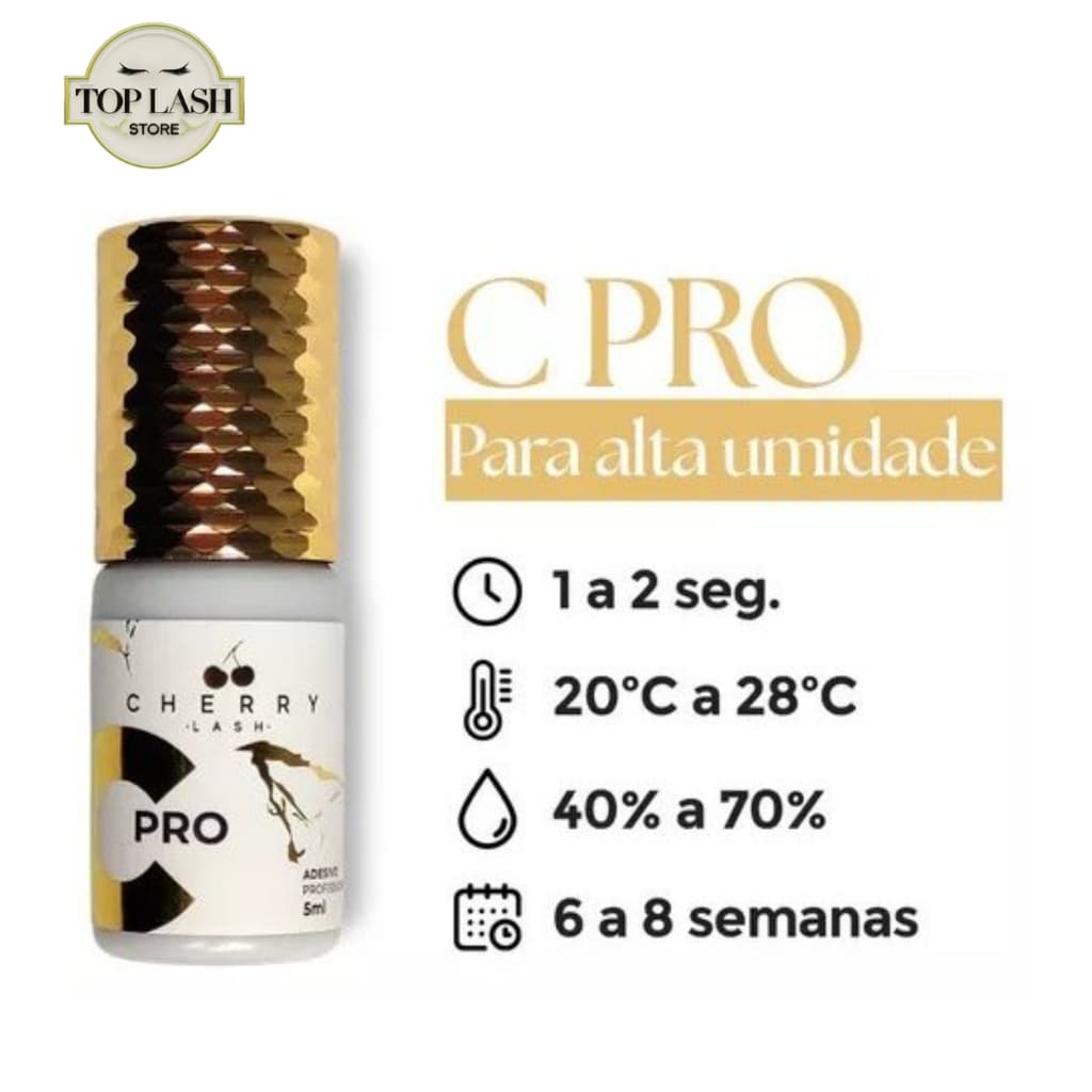 Cola Cherry Lash C PRO 3g – Adesivo Profissional para Extensão de Cílios Fio a Fio e Volume Russo