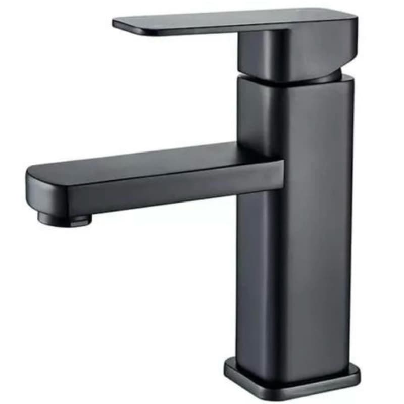 Torneira banheiro lavabo luxo inox 1/2 Cozinha torneira lavatório banheiro de luxo liga preta e prata  premium Bmax-1056