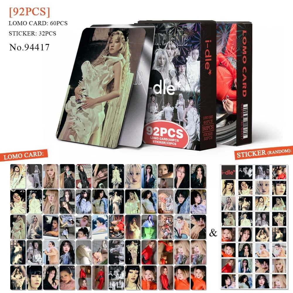 K-POP 60pcs/box com 32pcs adesivo de (G)I-DLE  Photocard Pronto Para Ser Cartão LOMO Postal De Coleção