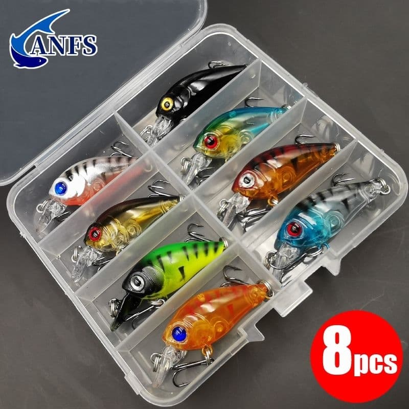 Isca Artificial meia água 8 peças 4,5 cm 3,5 GMS iscas meia água para tucunaré,traíra