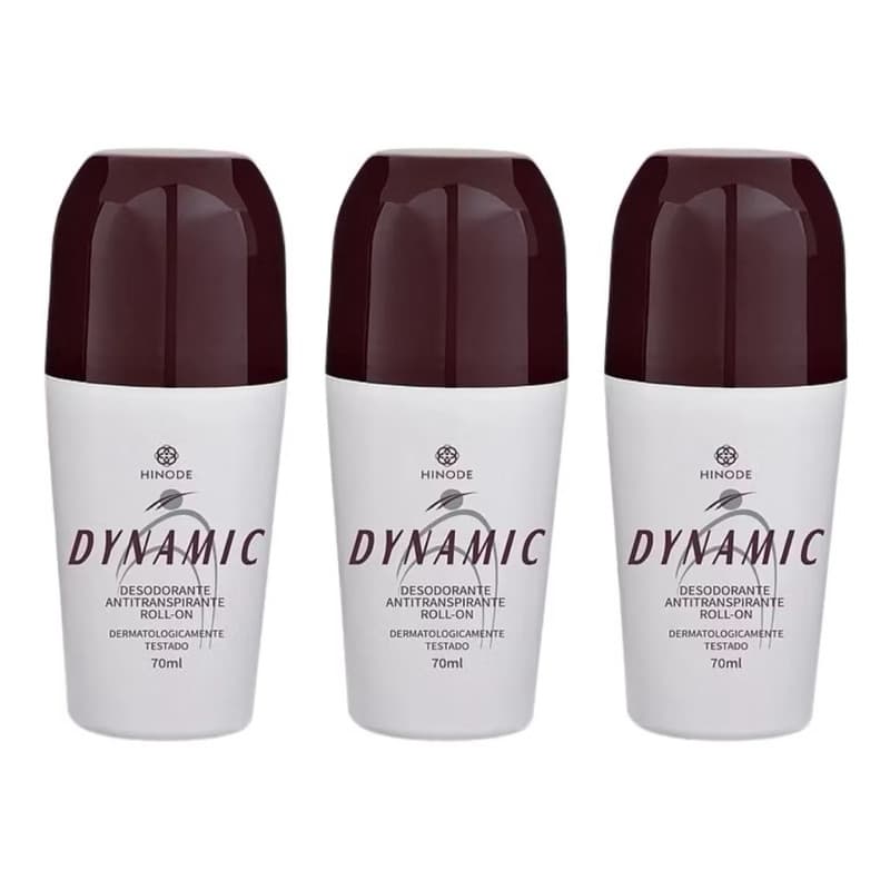 Kit 3 Desodorante Roll-On Antitranspirante Dynamic 70ml