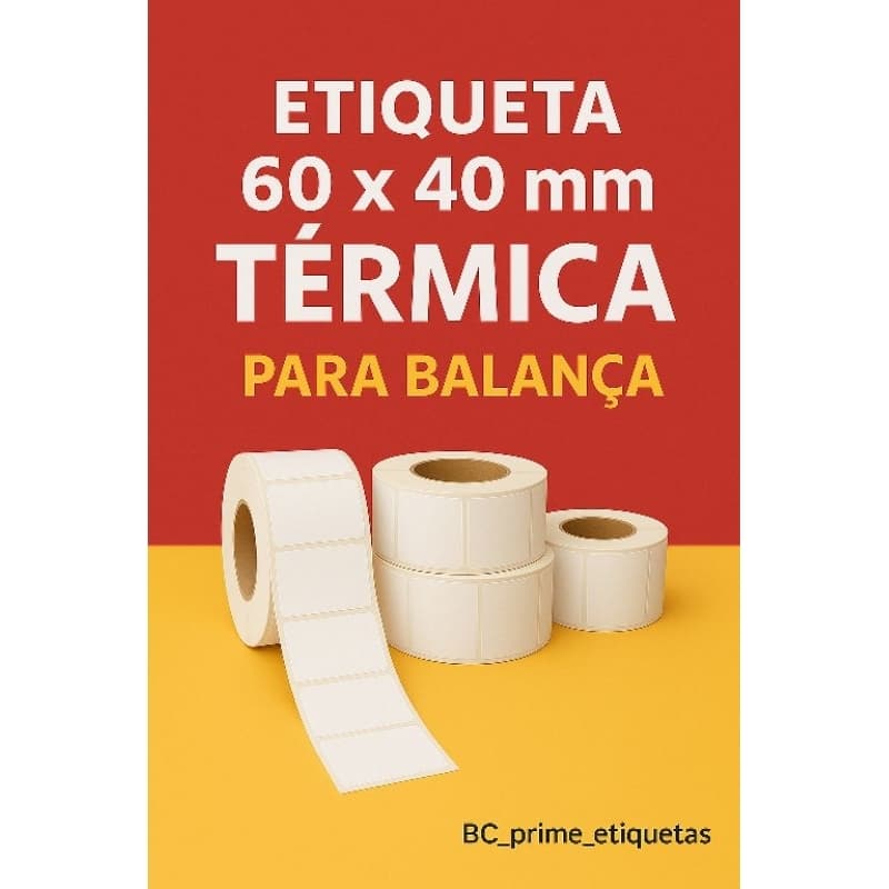etiqueta térmica 60x40/ 20 rolos com 480 unidades