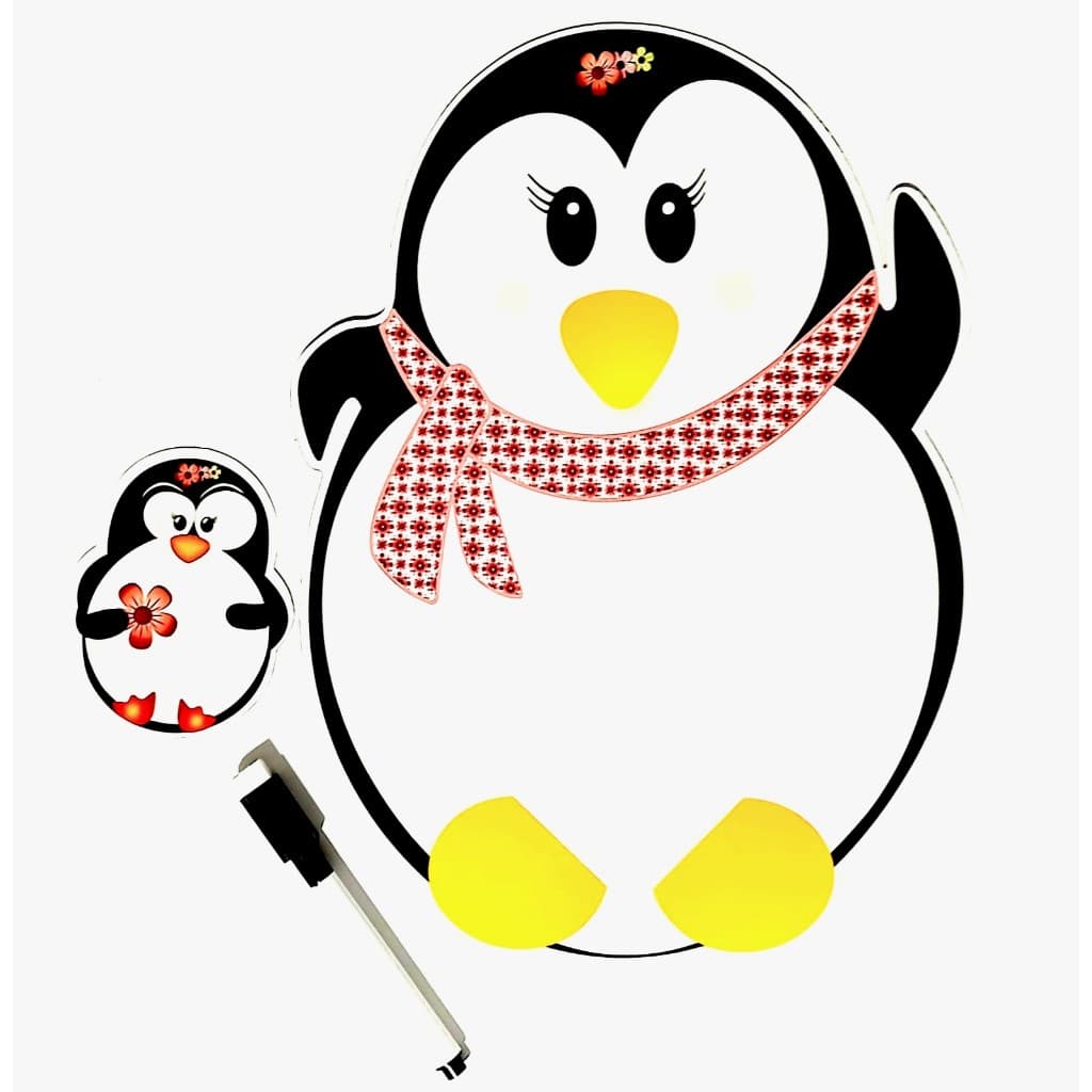 Lousa Magnética para geladeira Pinguim cachecol