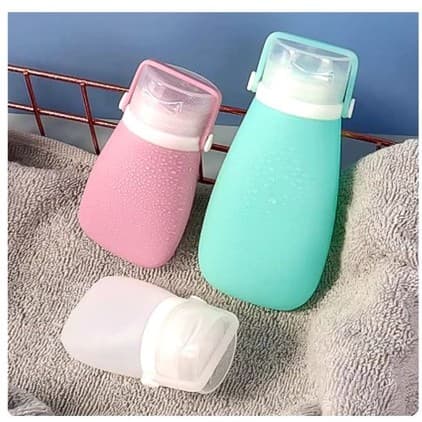 Kit 3 Frasco De Cosmético 30/60/90ml Silicone Para Viagem Portátil Kit 3 Frasco De Cosmético