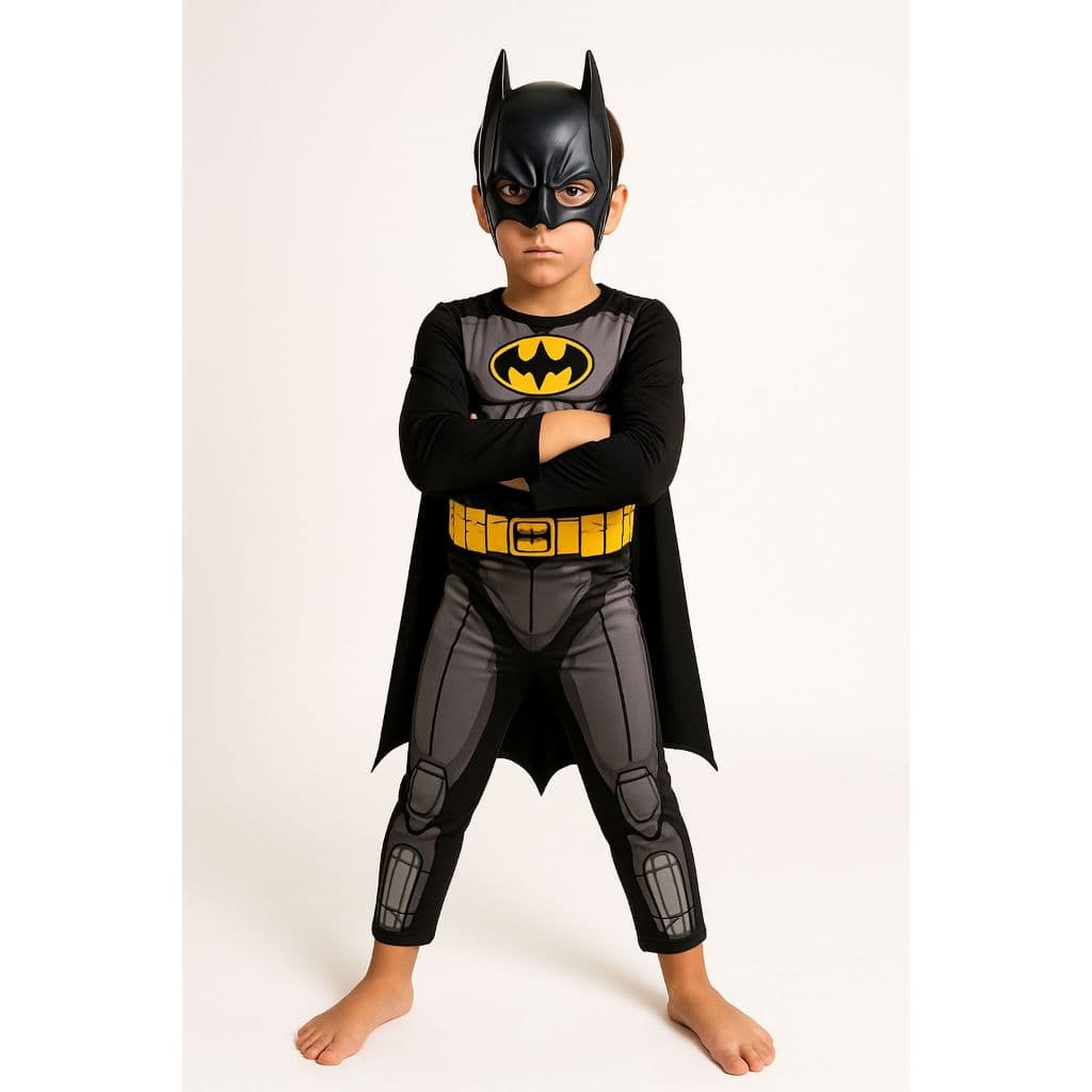 Fantasia Temática Batman Preto Infantil heróis menino Promoçãp com máscara