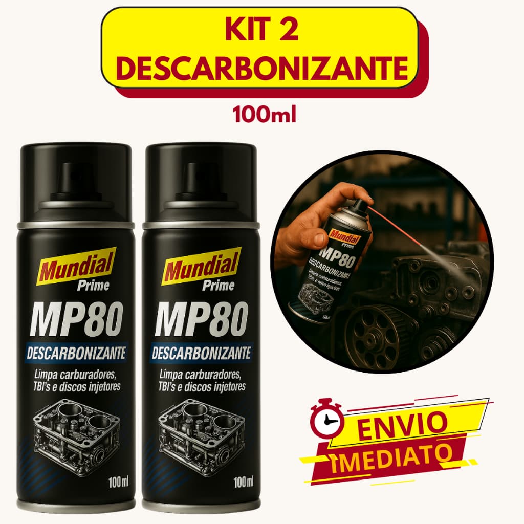 Kit 2 Descarbonizante Spray Limpa Motor Carburador TBI Bico injetor 100ml