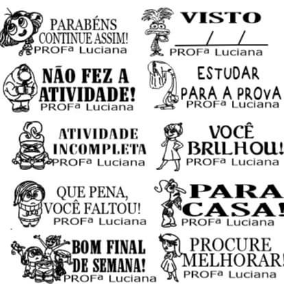 KTI 10 CARIMBOS AUTOMÁTICO Nikon 302  DIVERTIDAMENTE, EMOÇÕES COM FRASES, PROFESSORES