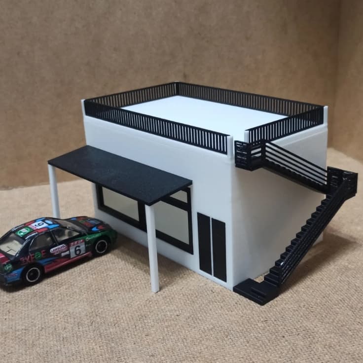 Mini Casa para Carrinhos 1:64 Personalizada Diorama Hot Wheels Coleção Única