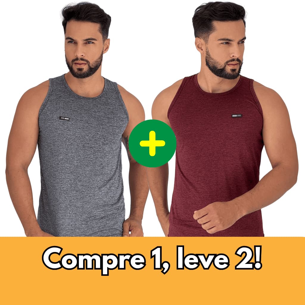 Kit 2 Camisa Masculina Regata Dry fit Kit com Duas Camisetas Masculinas Academia Treino Corrida