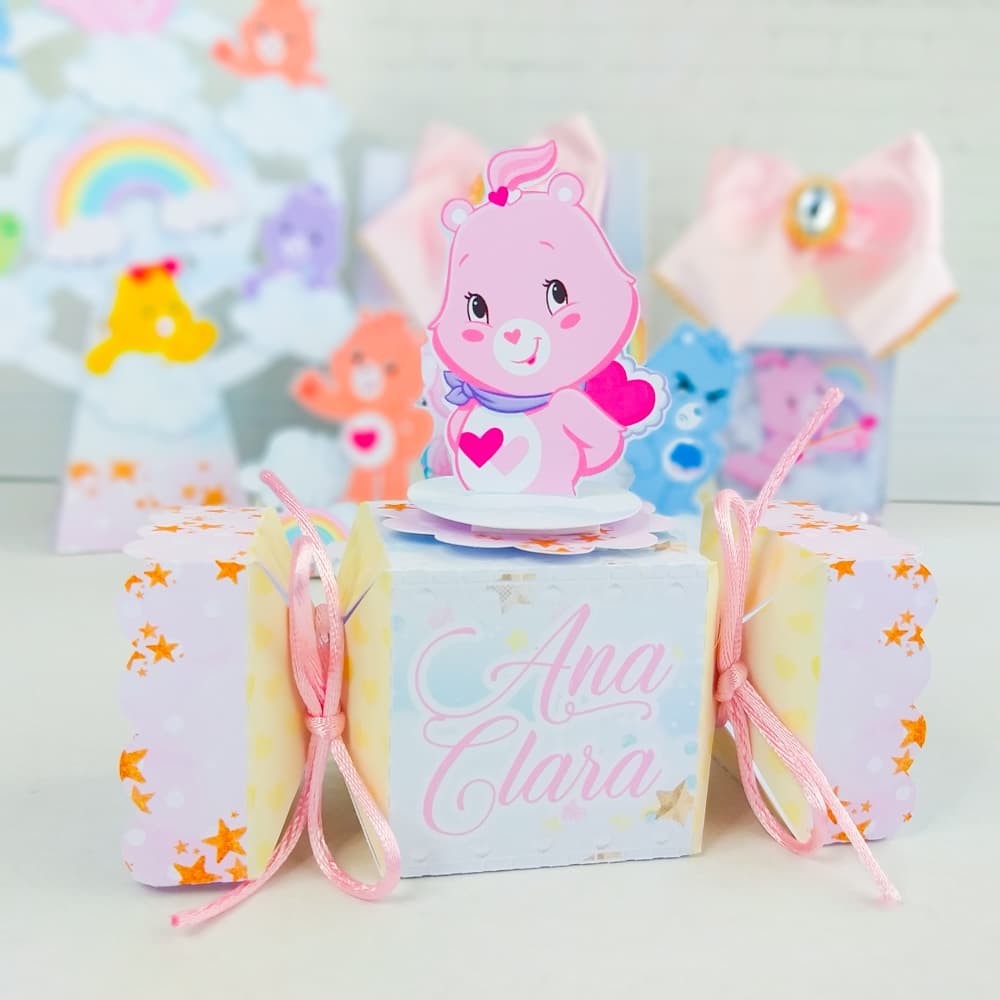 Caixa Bala Ursinhos Carinhosos - Lembrancinha Personalizada Festa de Aniversário - Chá de Bebê