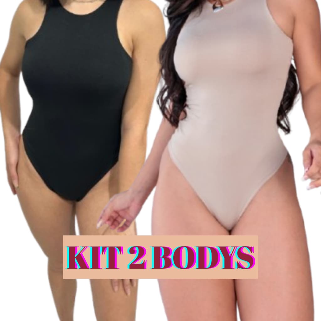 Kit 2 Body Feminino Bory Feminino Suplex Zero Transparência Moda Feminina