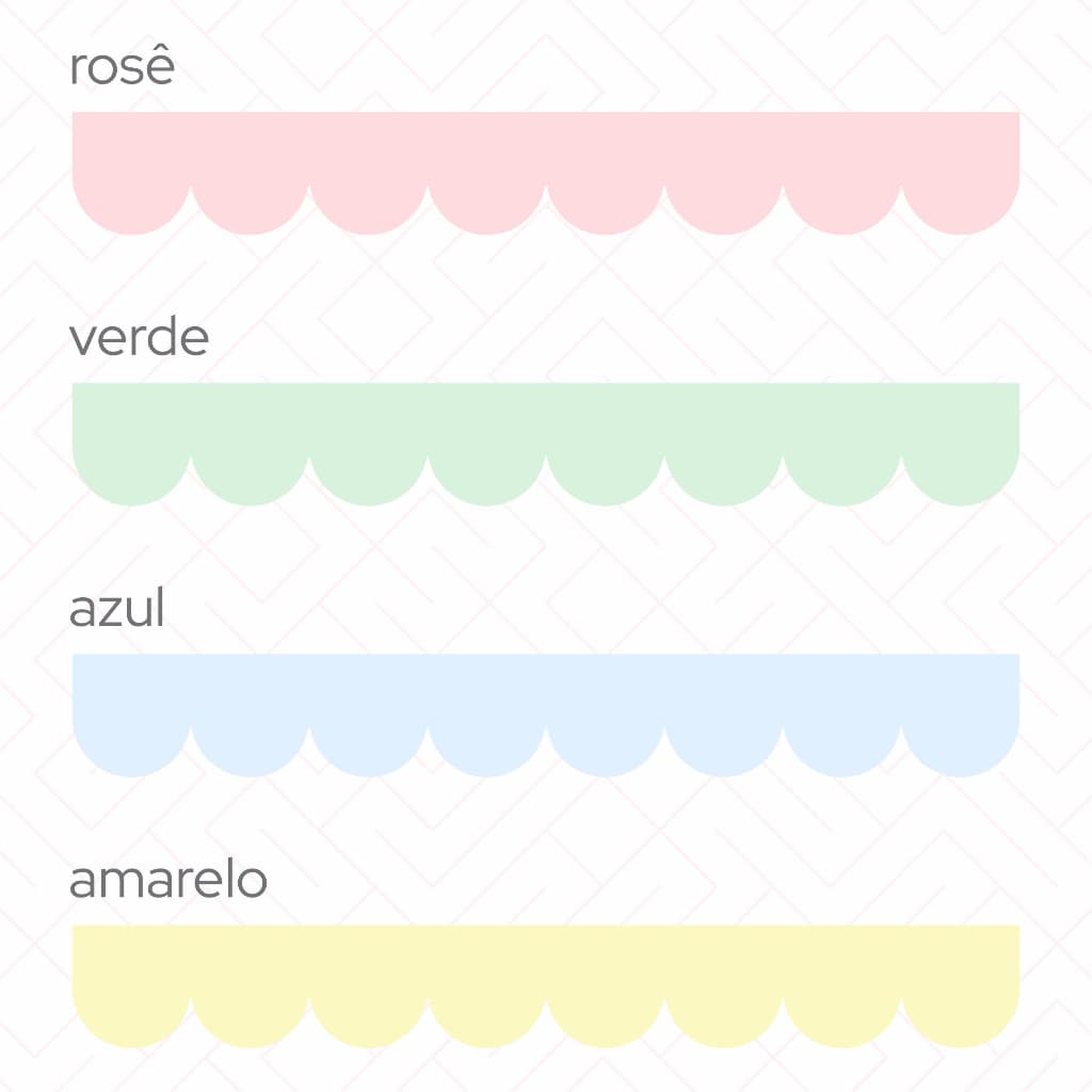 Faixas Adesivas De Parede Barrado Ondinha - Decoração Papel de Parede Quarto Infantil Menina Menino