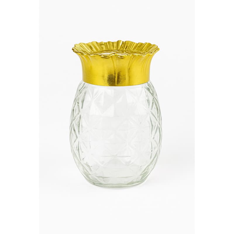 Pote Vidro Decorativo - Modelo Abacaxi 300 ML