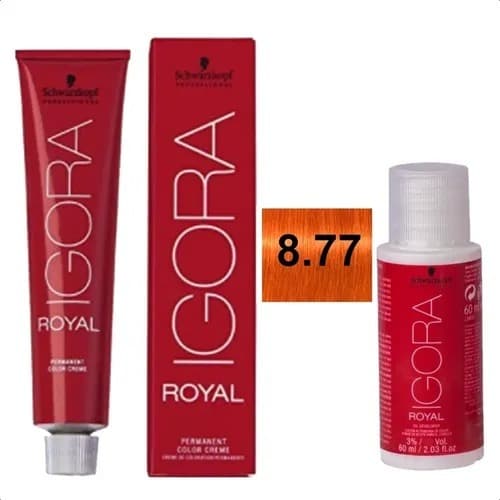 Schwarzkopf Kit coloração Igora 8.77 + ox 60ml