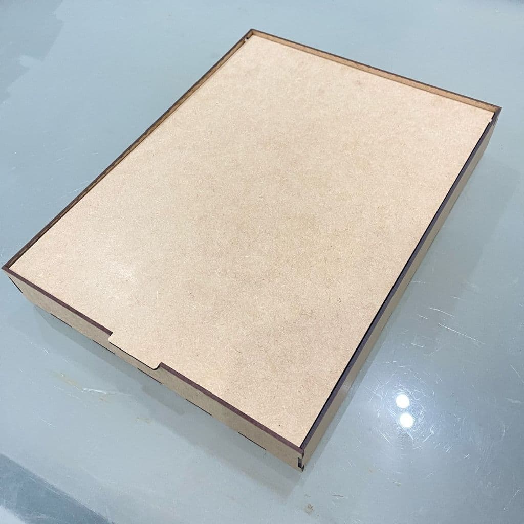 Caixa de MDF Cru com Tampa – 37x28x5 cm