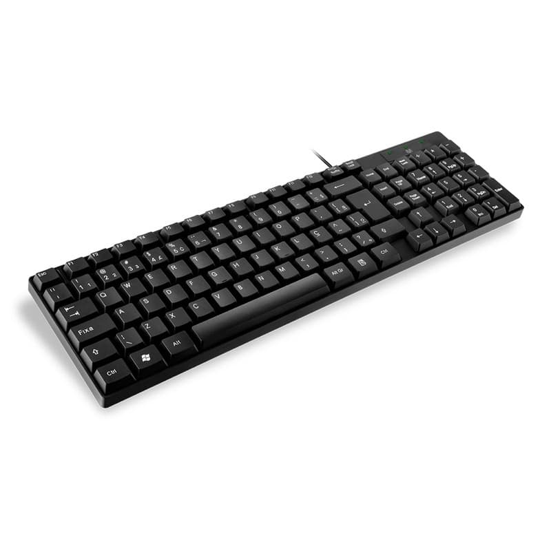 Teclado Básico Multi, USB, ABNT2, Cabo de 120 CM, Resistente Água, Preto - TC193