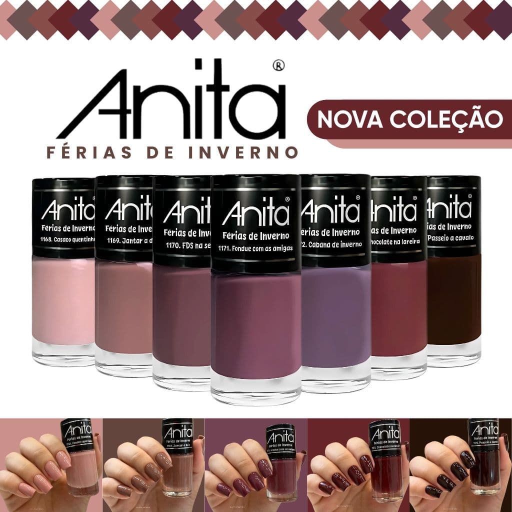 Esmaltes Anita Nova Coleção Férias de Inverno Esmalte Atacado