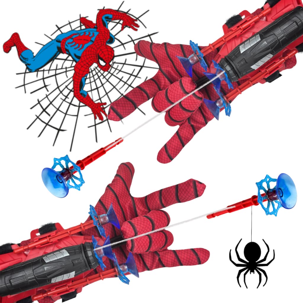 Luva Homem Aranha Lanca Teia Dardos Com Ventosa Spiderman