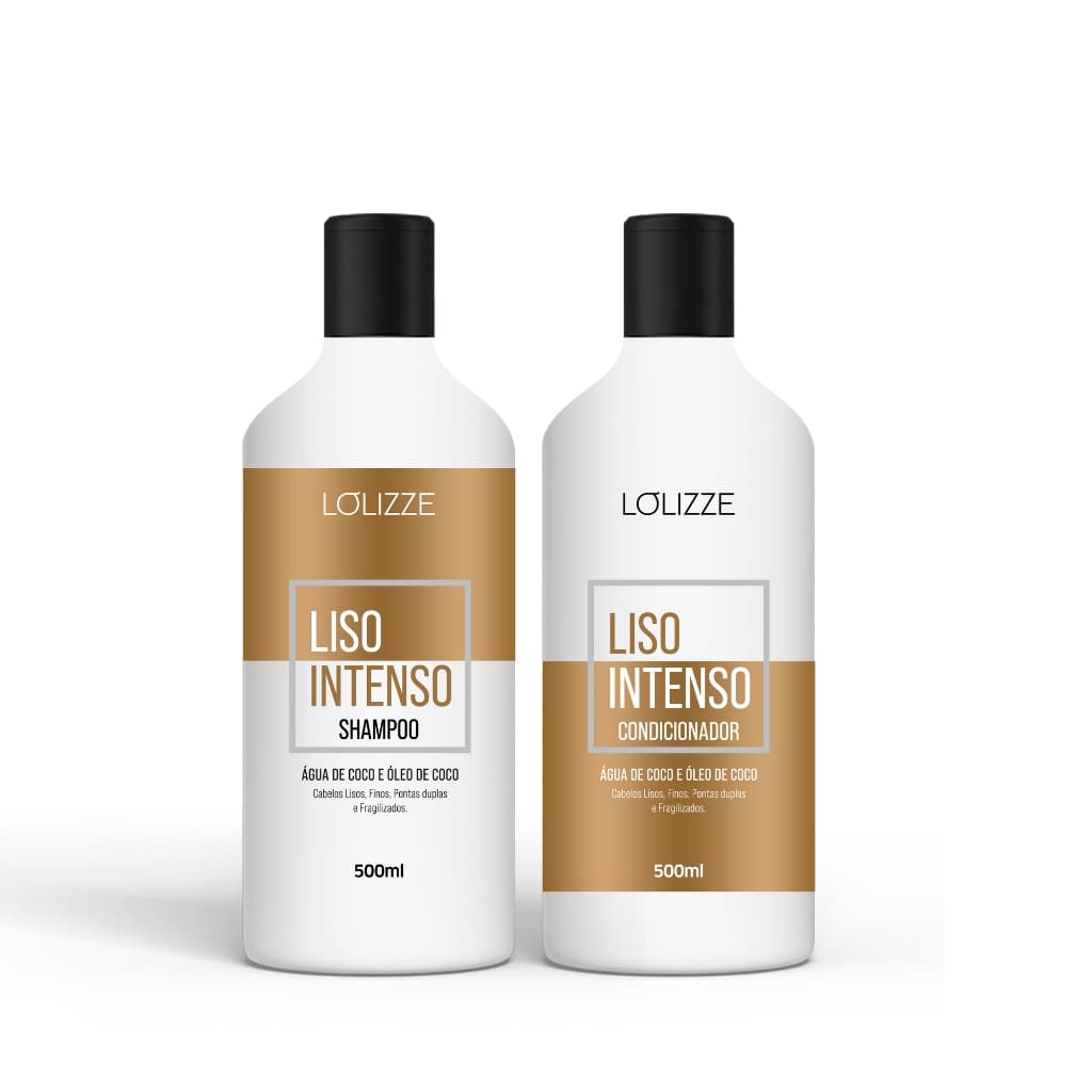 Kit Shampoo e Condicionador Liso Intenso 500ml Lolizze