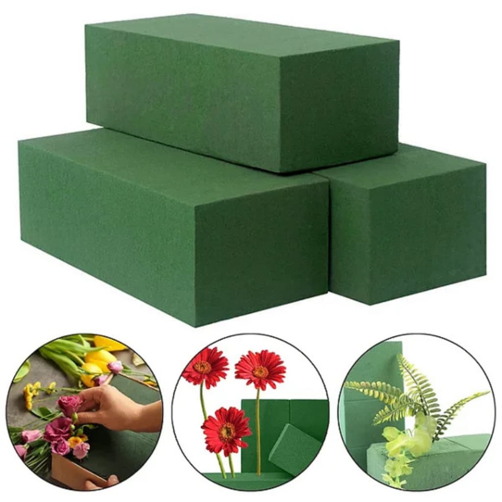 espuma floral arranjo esponja tijolo verde natural planta unidade decoração artesanato