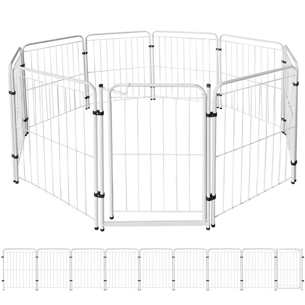 Cercado Grade 591x82cm Portão + 8 Módulos Segurança Pet Cães Cachorro