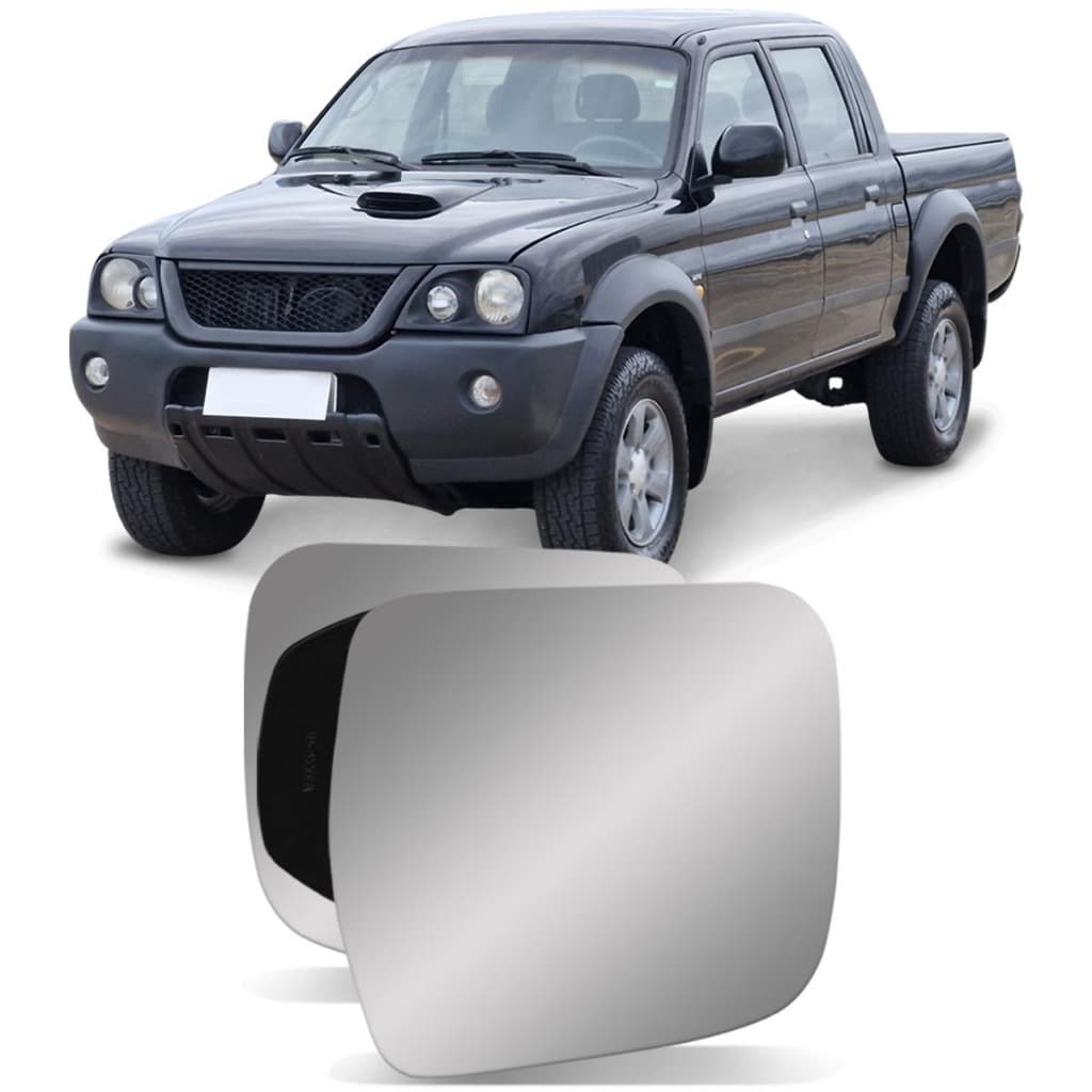 Lente do Retrovisor Pajero 2002 a 2015 L200 2003 a 2012 Lado Esquerdo (Motorista)