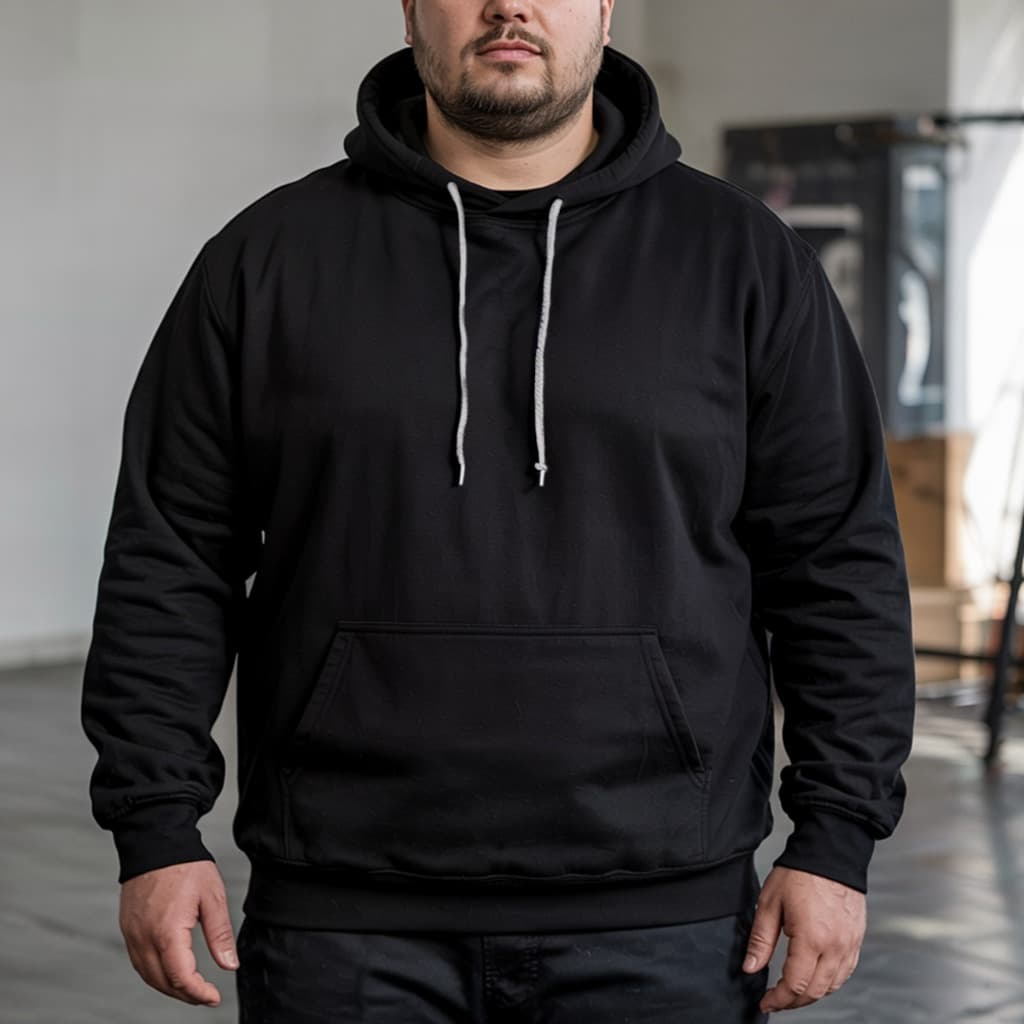 Moletom Arraia Maori Plus Size com Capuz Canguru Estampado Básico Fechado Unissex